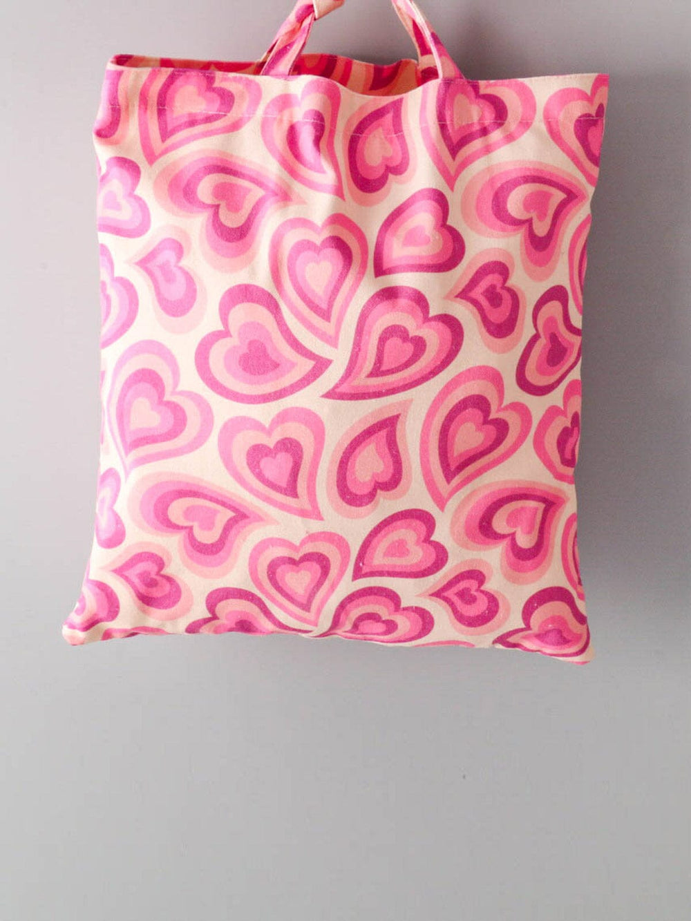 WOMEN'S HEARTS PRINT MULTI PURPOSE TOTE BAG