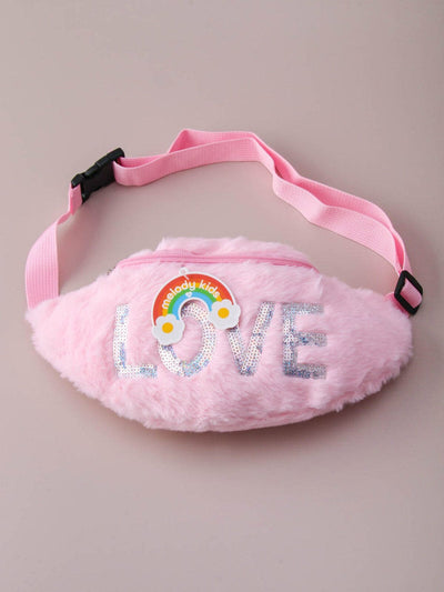 WOMEN'S GRAPHIC LOVE FURRY FANNY PACK