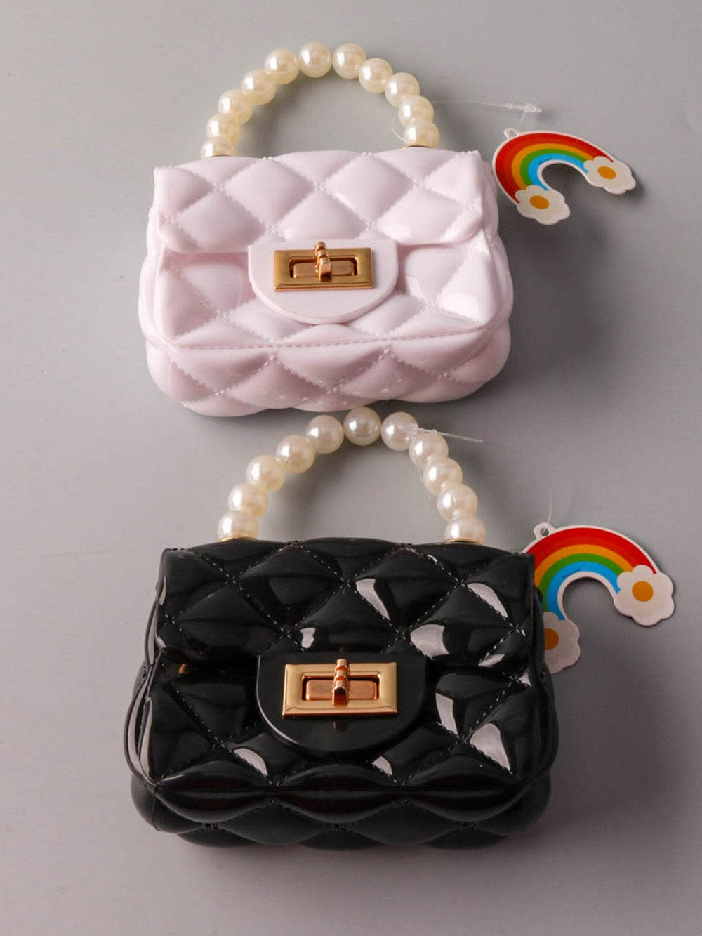 FASHION ASSORTED COLORS PEARL DETAILED HANGBAG