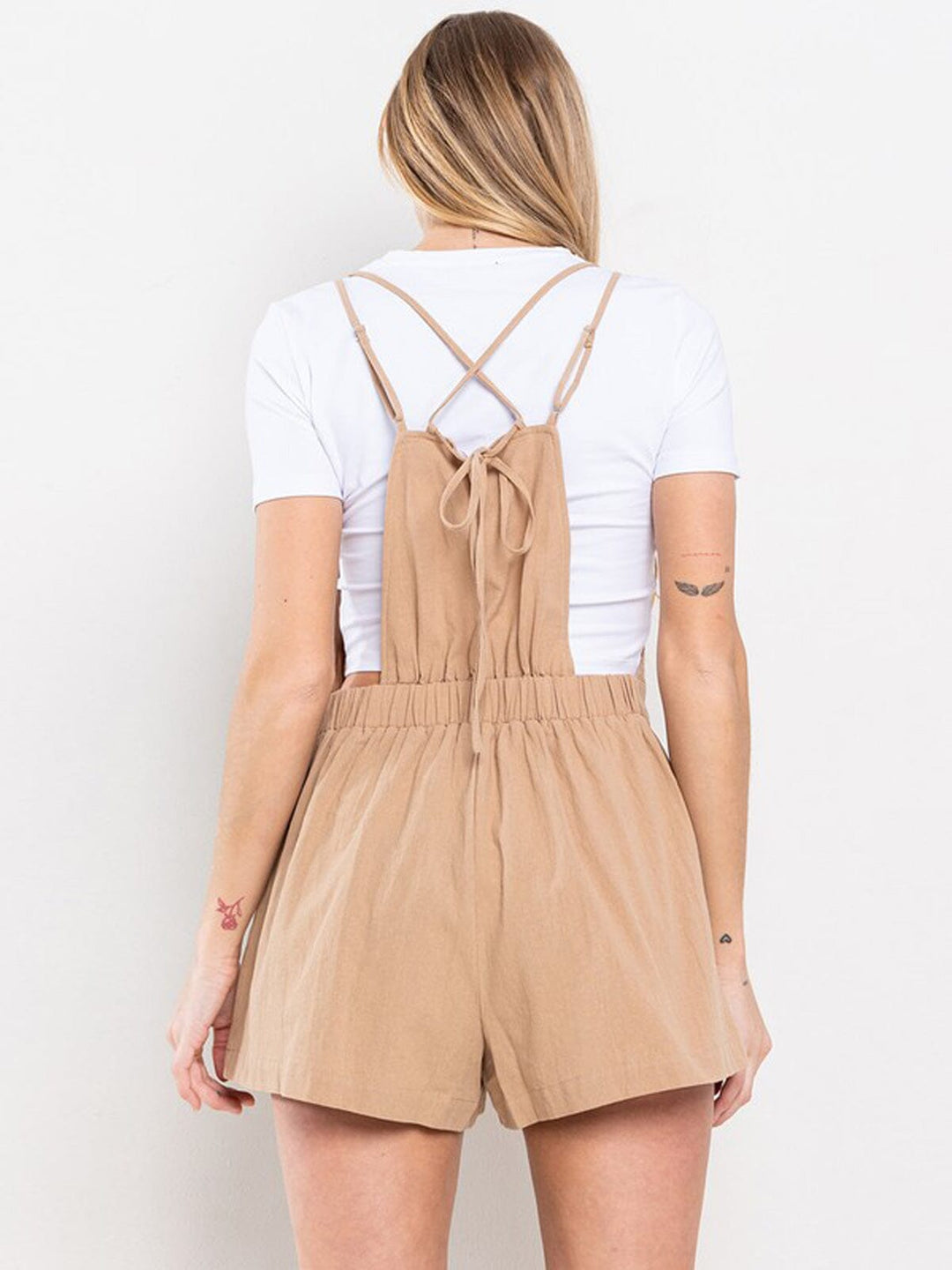 WOMEN'S SLEEVELESS POCKETS ELASTIC WAIST ROMPER