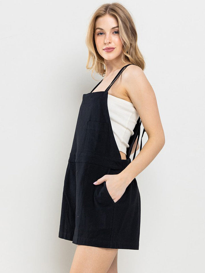 WOMEN'S SLEEVELESS POCKETS ELASTIC WAIST ROMPER