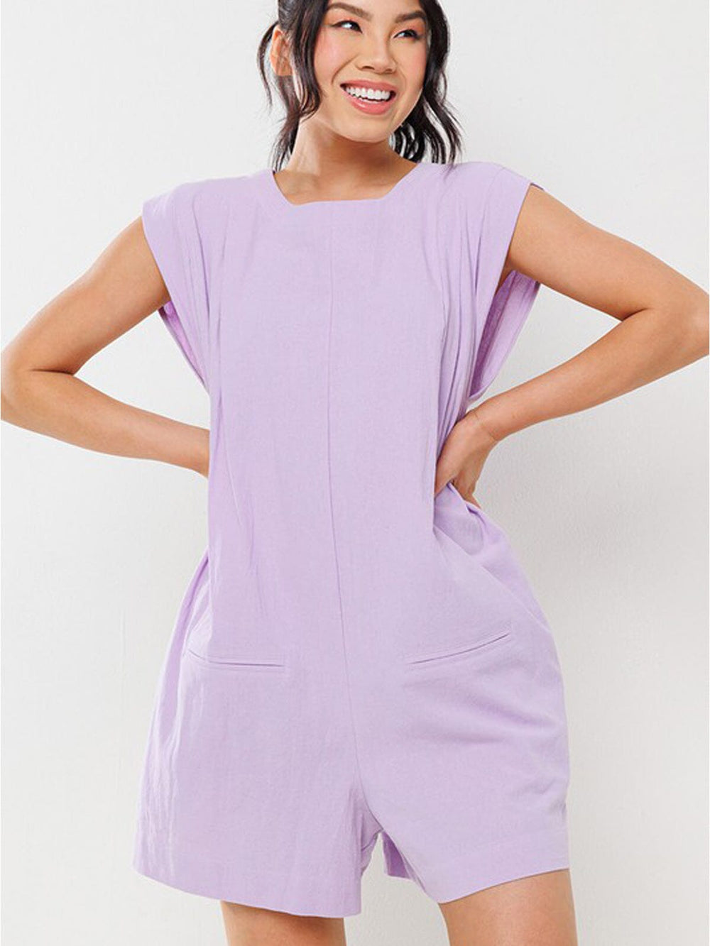 WOMEN'S SLEEVELESS POCKETS ROMPER