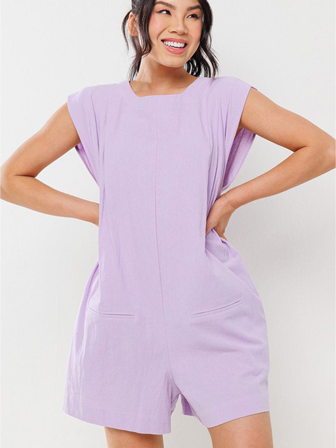 WOMEN'S SLEEVELESS POCKETS ROMPER