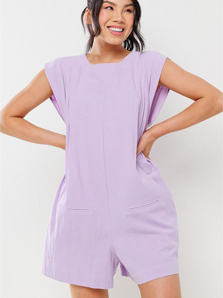 WOMEN'S SLEEVELESS POCKETS ROMPER