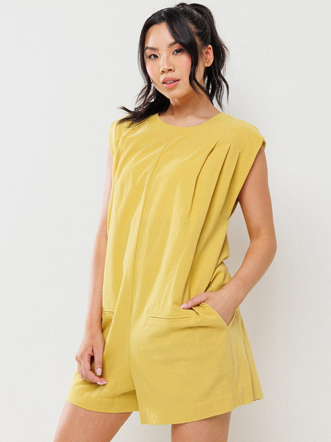 WOMEN'S SLEEVELESS POCKETS ROMPER