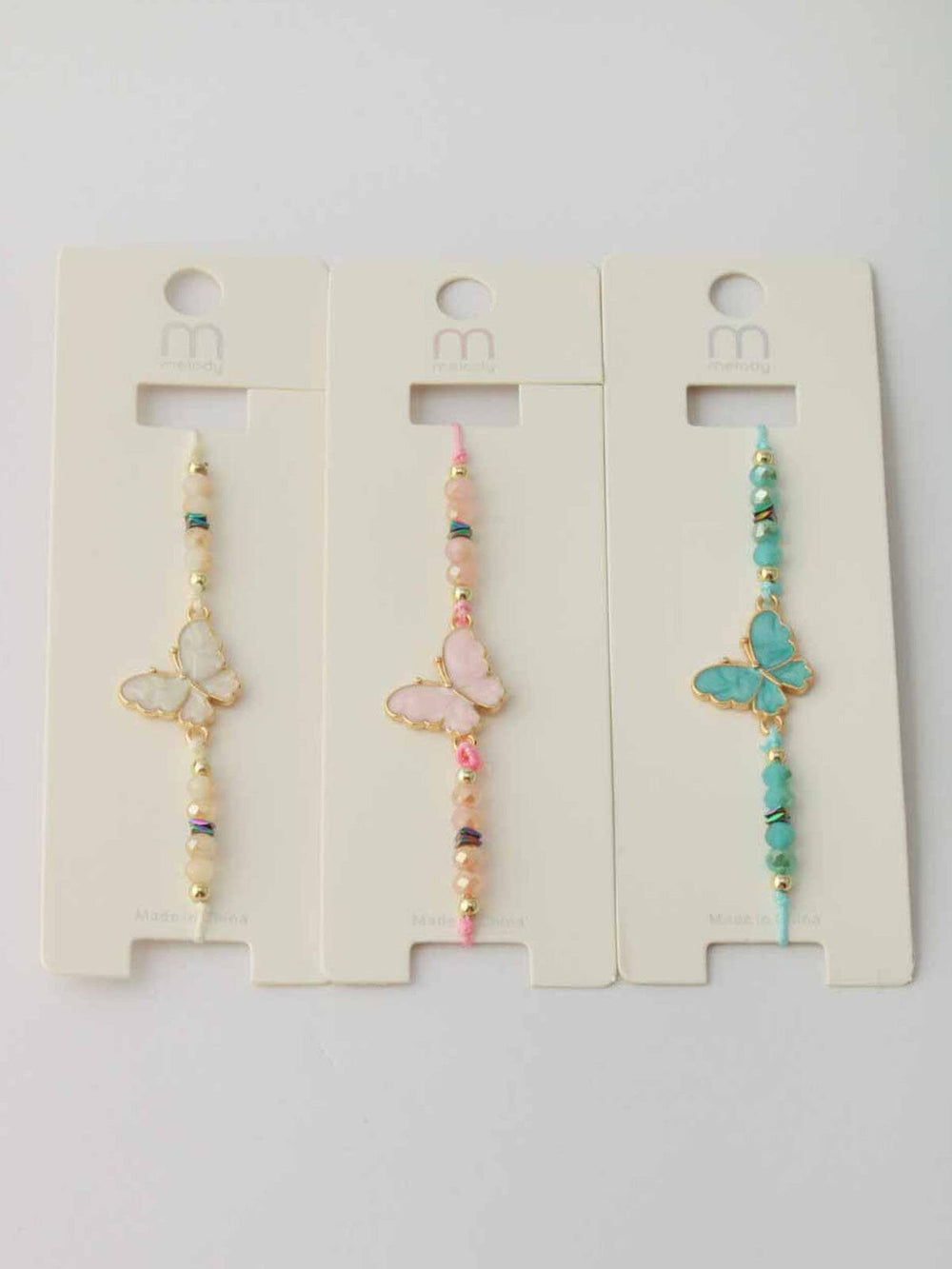 WOMEN'S ASSORTED MULTI COLOR BUTTERFLY BRACELET