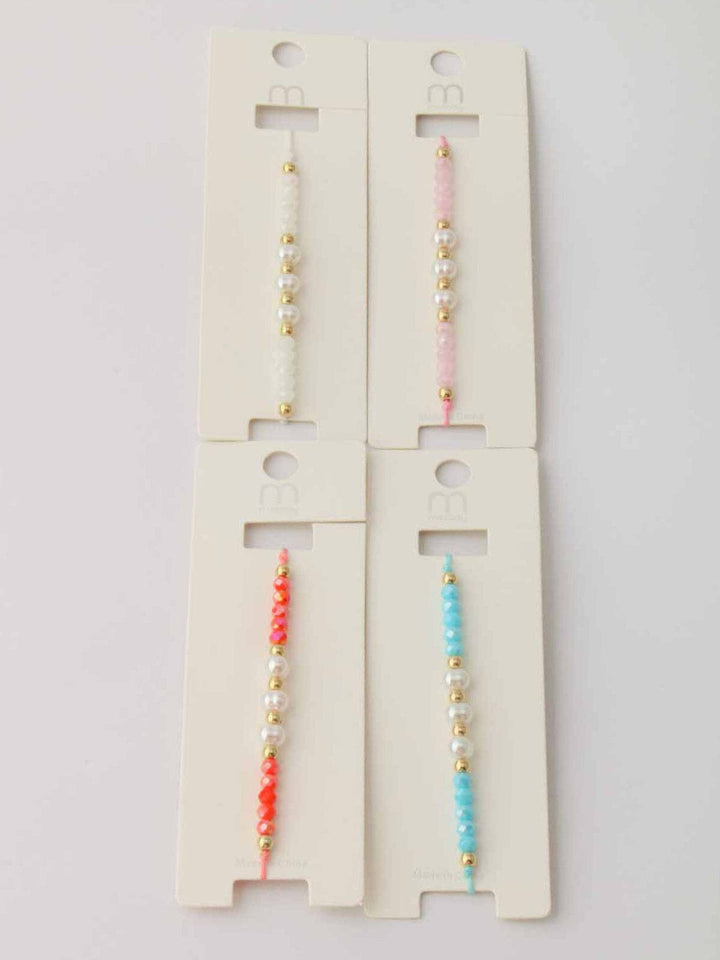 WOMEN'S ASSORTED COLORS PEARL BRACELET