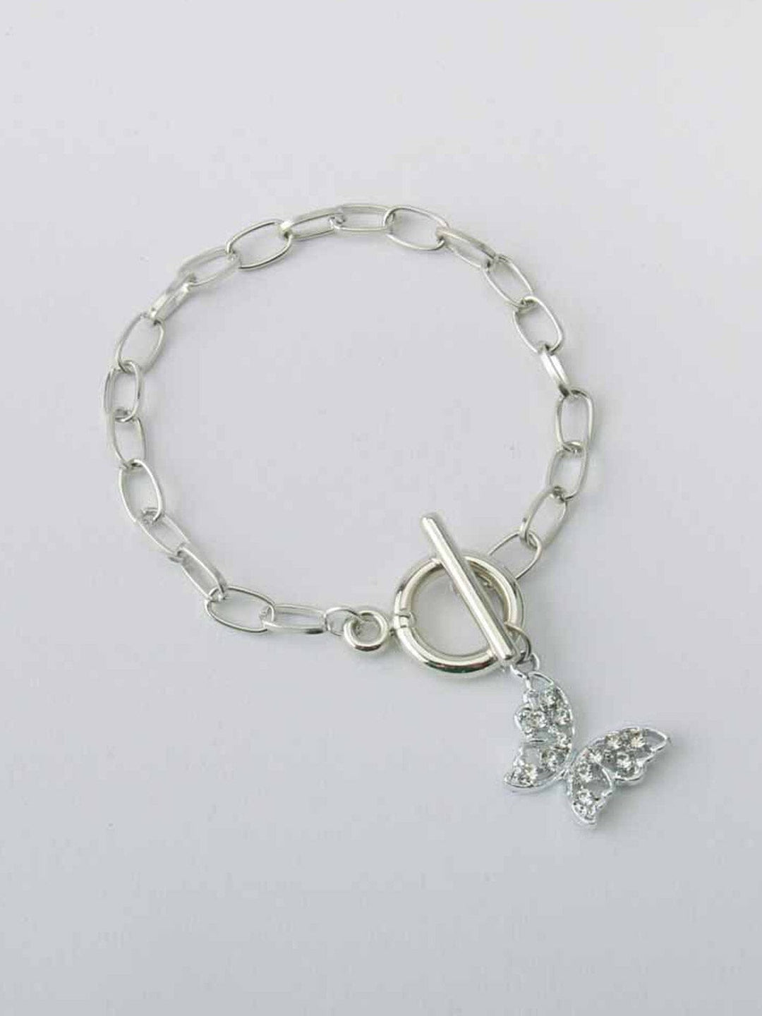 WOMEN'S GOLD & SILVER CHAIN BUTTERFLY BRACELET