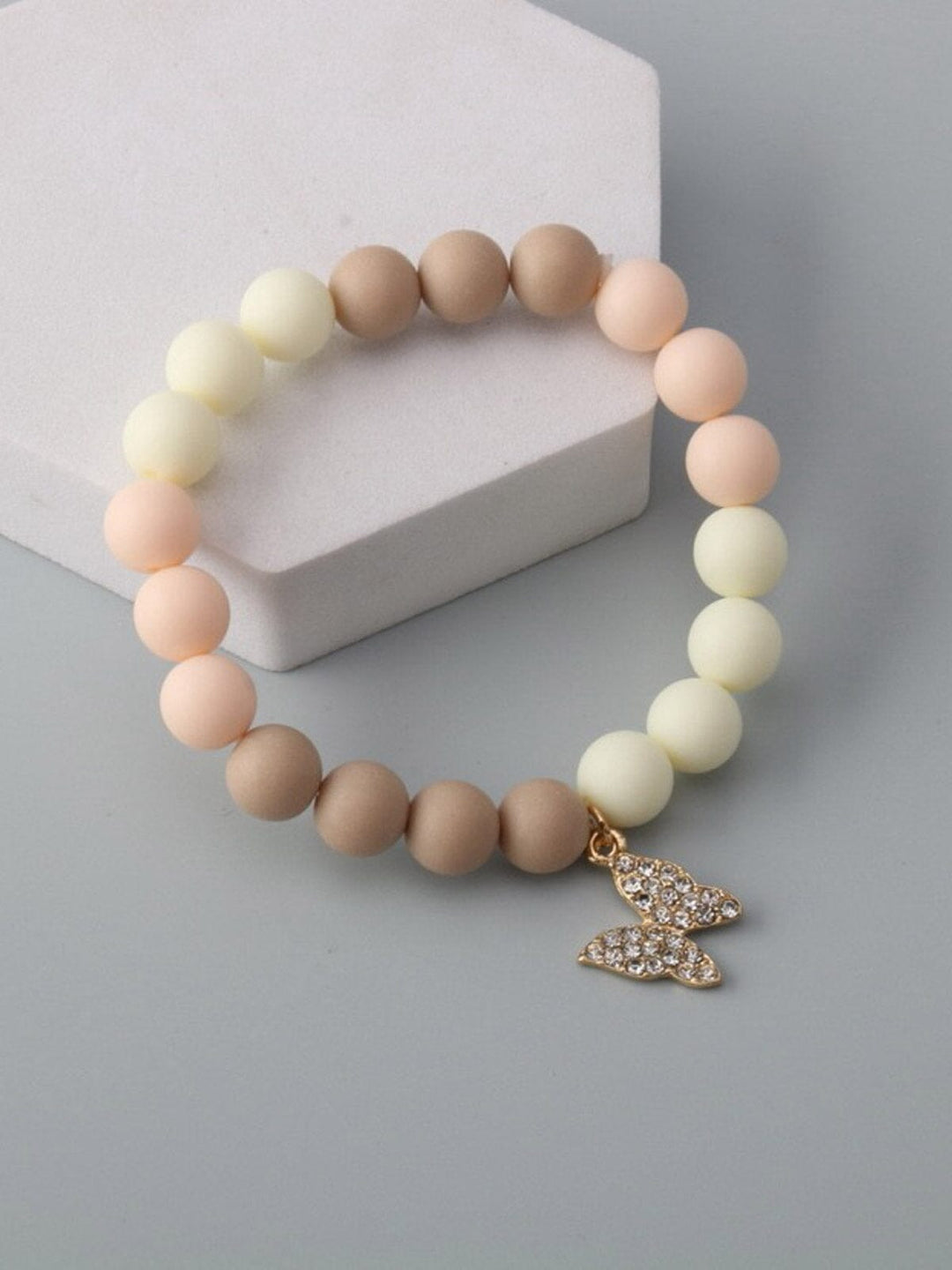 WOMEN'S ASSORTED COLORS STONES BUTTERFLY BRACELET