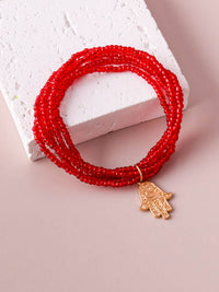 WOMEN'S FASHION ASSORTED COLORS BEADS BRACELET