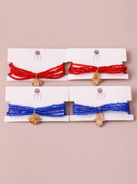 WOMEN'S FASHION ASSORTED COLORS BEADS BRACELET