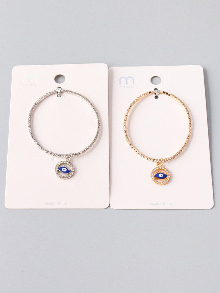 WOMEN'S FASHION GOLD & SILVER EVIL EYE BRACELET