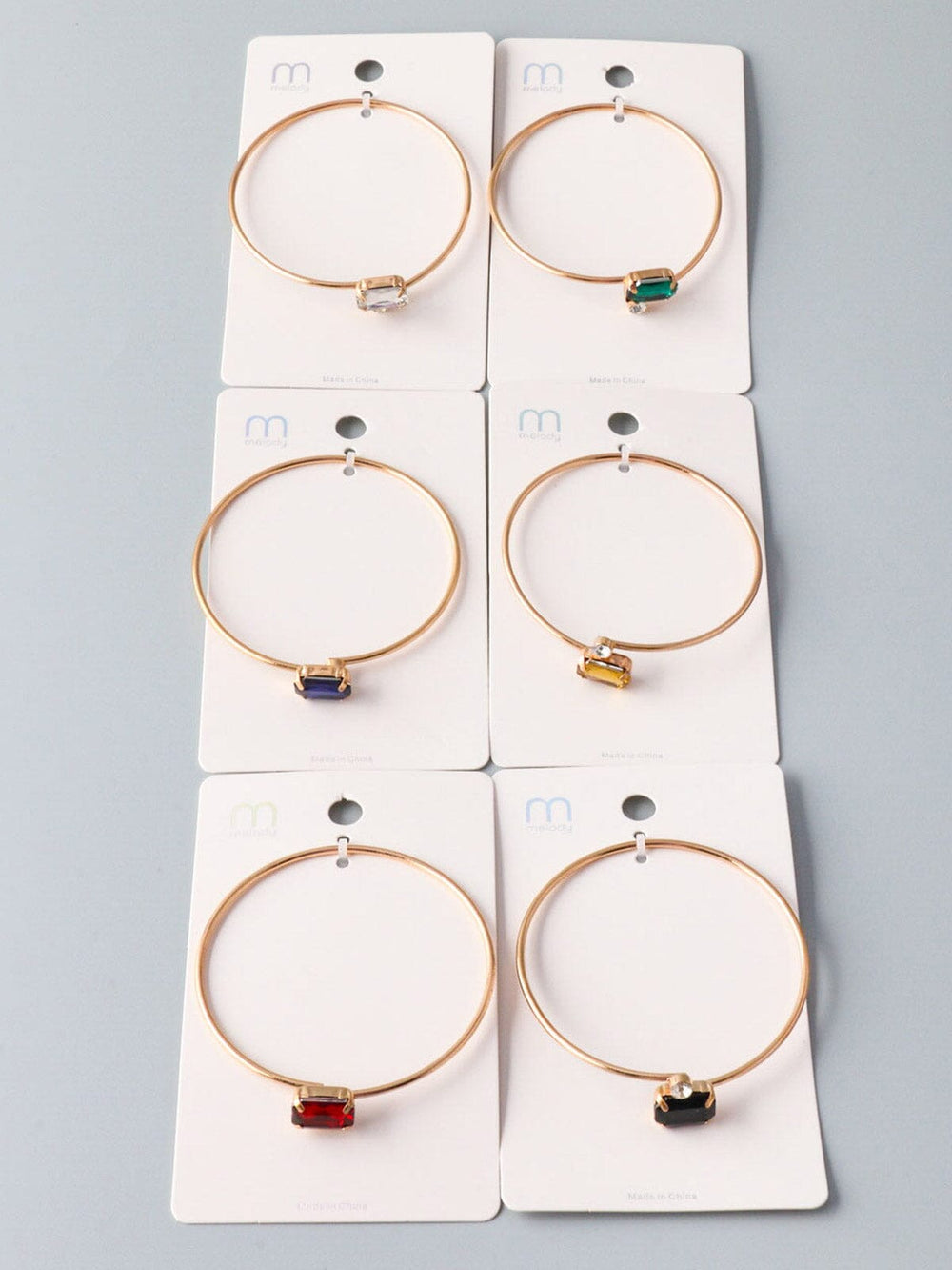 WOMEN'S FASHION GOLD ASSORTED STONES BRACELET