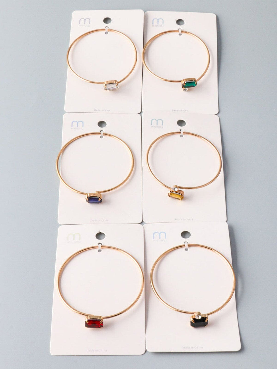 WOMEN'S FASHION GOLD ASSORTED STONES BRACELET