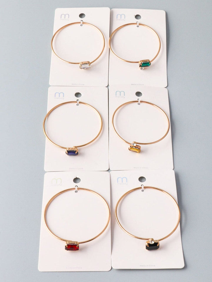 WOMEN'S FASHION GOLD ASSORTED STONES BRACELET