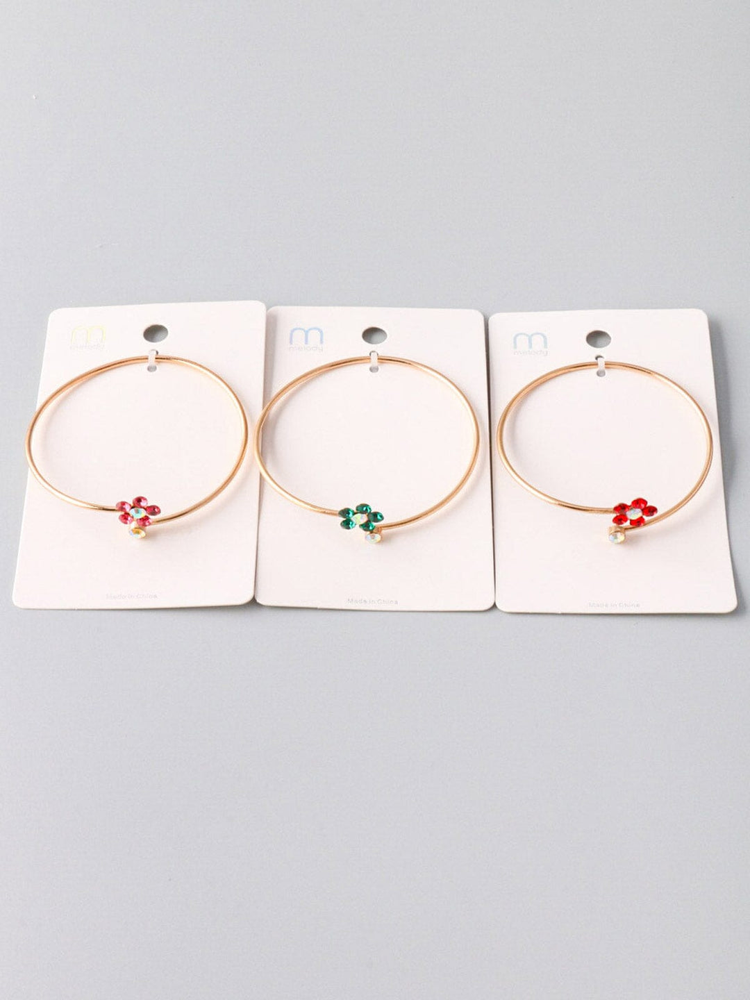 WOMEN'S FASHION GOLD ASSORTED FLOWER BRACELET