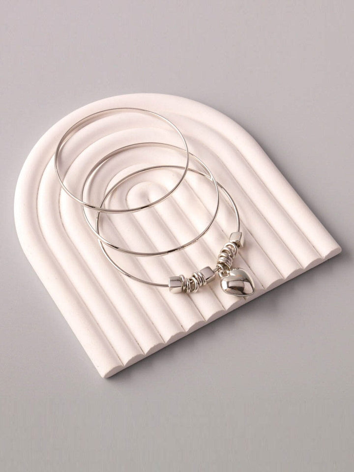 WOMEN'S FASHION GOLD & SILVER HEART BRACELET