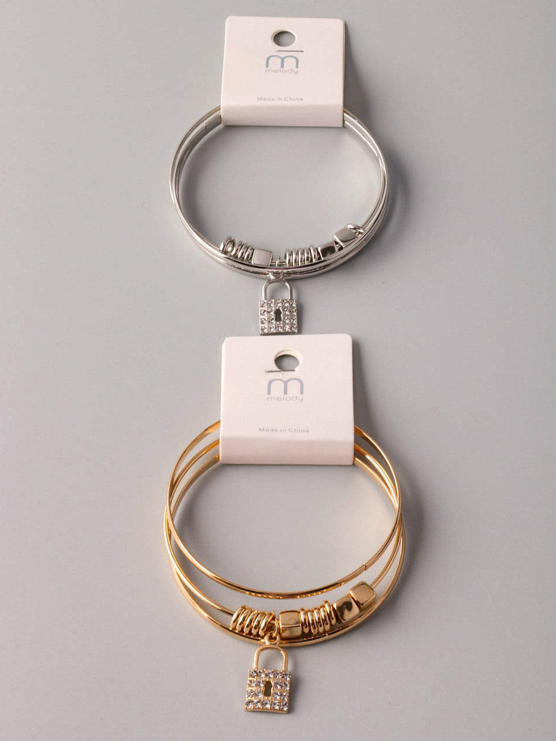 WOMEN'S FASHION GOLD & SILVER LOCKS BRACELET