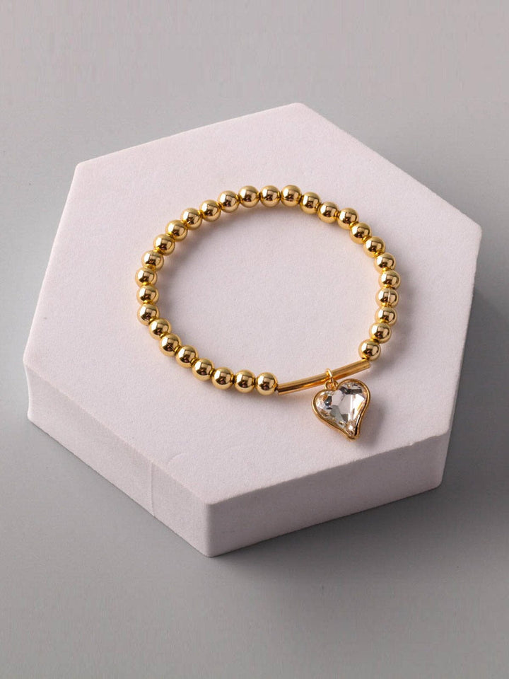 WOMEN'S FASHION GOLD & SILVER HEART BRACELET