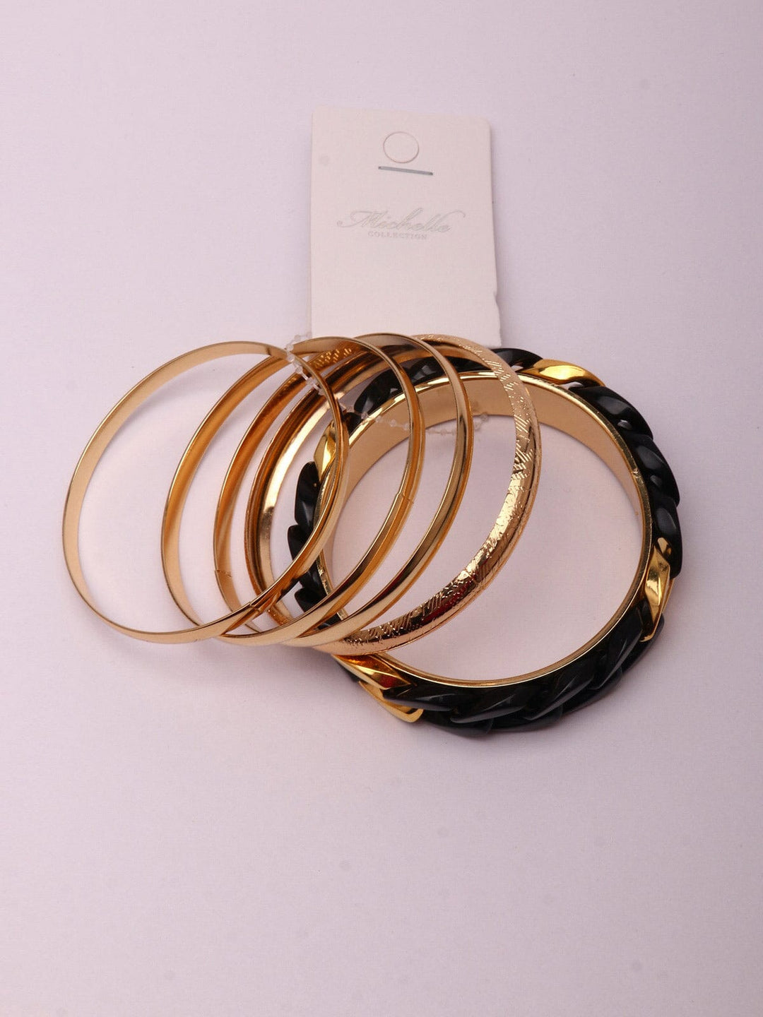 WOMEN'S GOLD & BLACK MULTI BRACELET