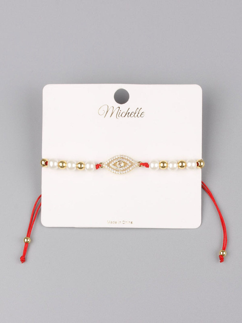 WOMEN'S PEARL EVIL EYE BRACELET
