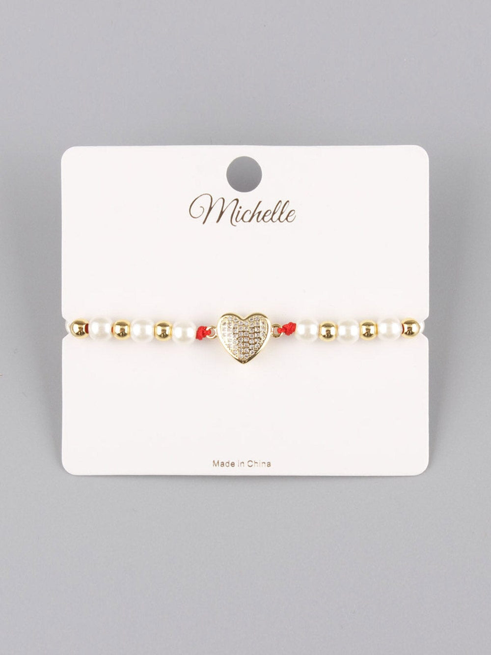WOMEN'S PEARL HEART BRACELET