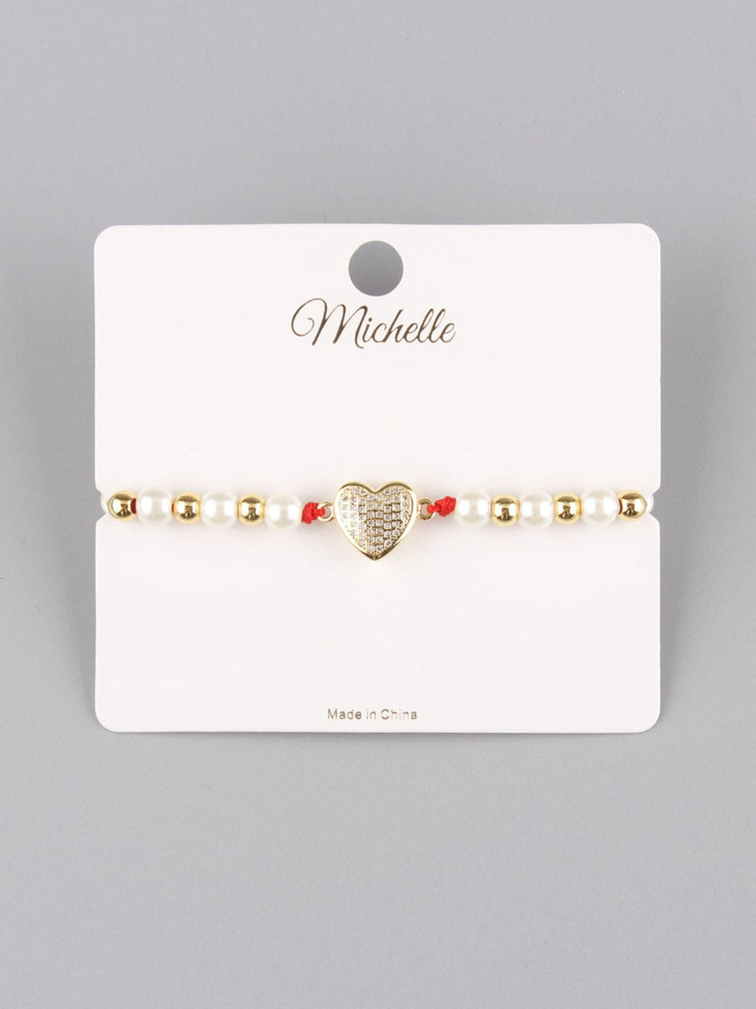 WOMEN'S PEARL HEART BRACELET