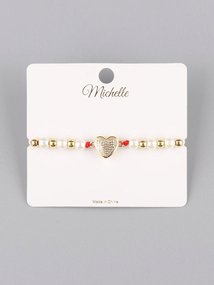 WOMEN'S PEARL HEART BRACELET