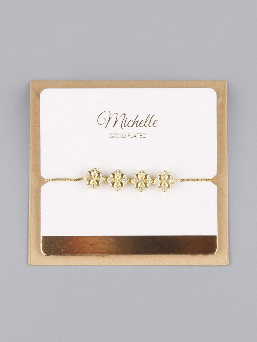 WOMEN'S GOLD TUDS DETAILED BRACELET