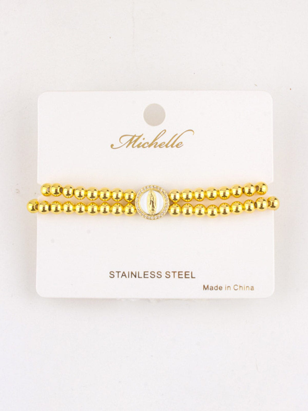 FASHION STAINLESS STEEL PEARL BRACELET