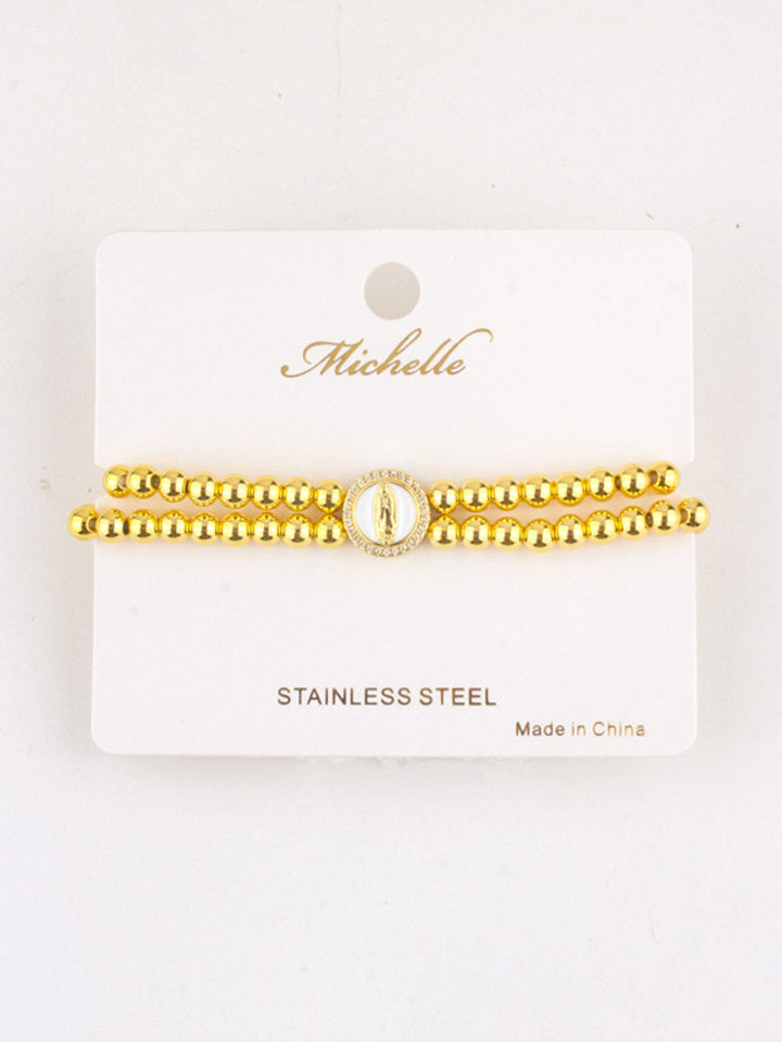 FASHION STAINLESS STEEL PEARL BRACELET