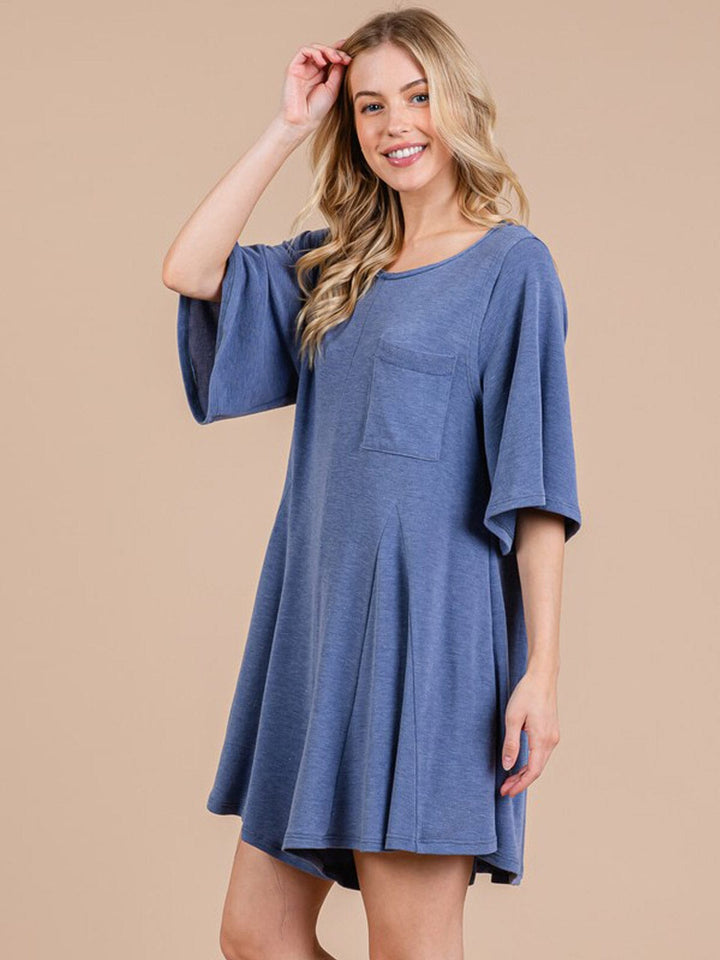 WOMEN'S SHORT SLEEVE FRONT POCKET ROMPER