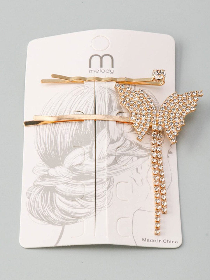 WOMEN'S GOLD BUTTERFLY BARRETTE HAIR CLIP