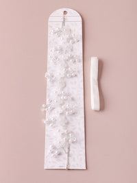 WOMEN'S WHITE PEARL FLOWER DESIGN HAIR PINS