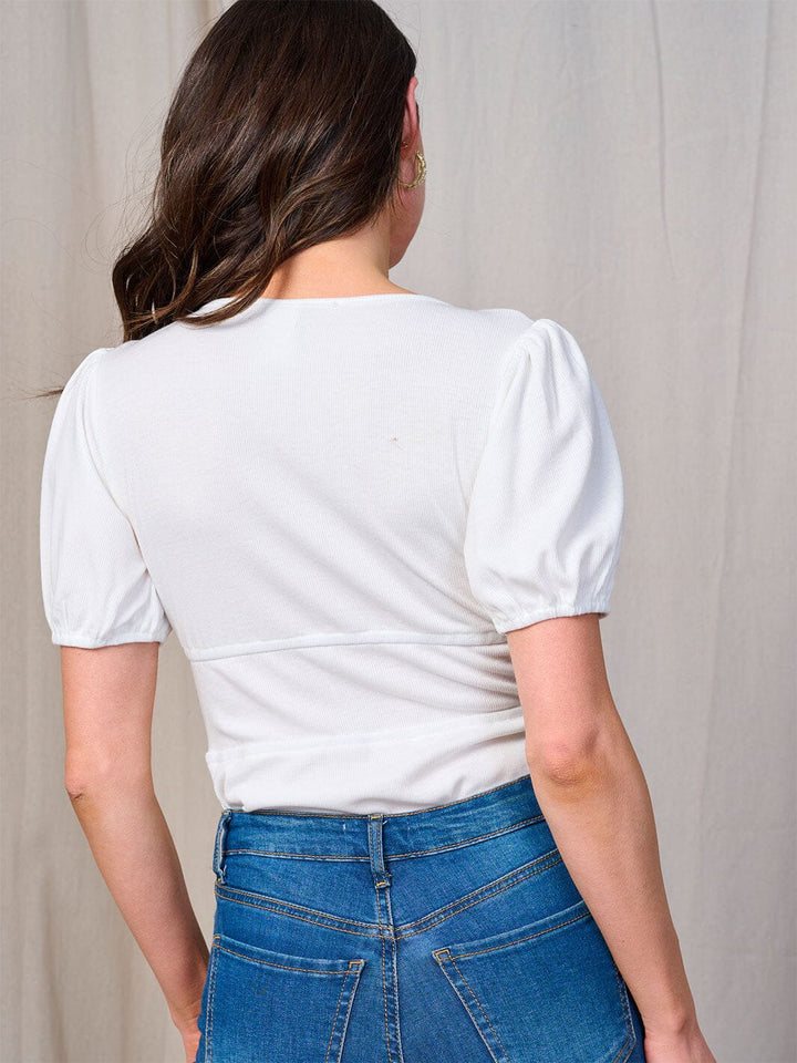 WOMEN'S SHORT SLEEVE FRONT TIE BODYSUIT