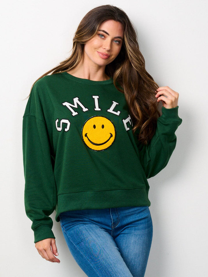 WOMEN'S LONG SLEEVE POLLOVER GRAPHIC SWEATER