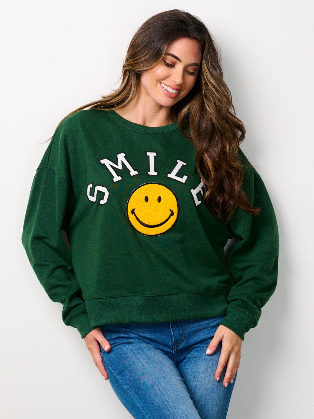 WOMEN'S LONG SLEEVE POLLOVER GRAPHIC SWEATER