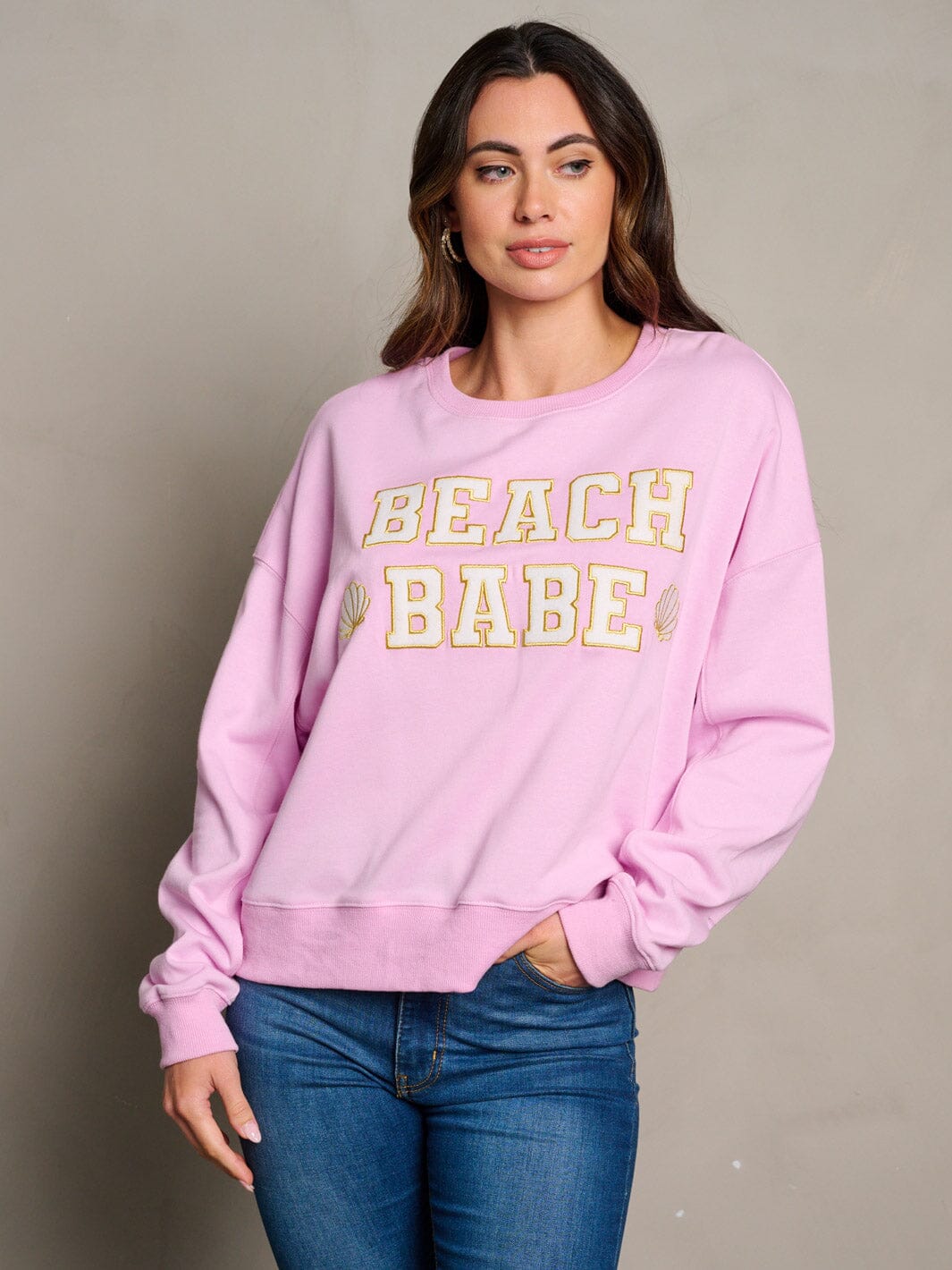 WOMEN'S LONG SLEEVE BEACH BABE PULLOVER SWEATER