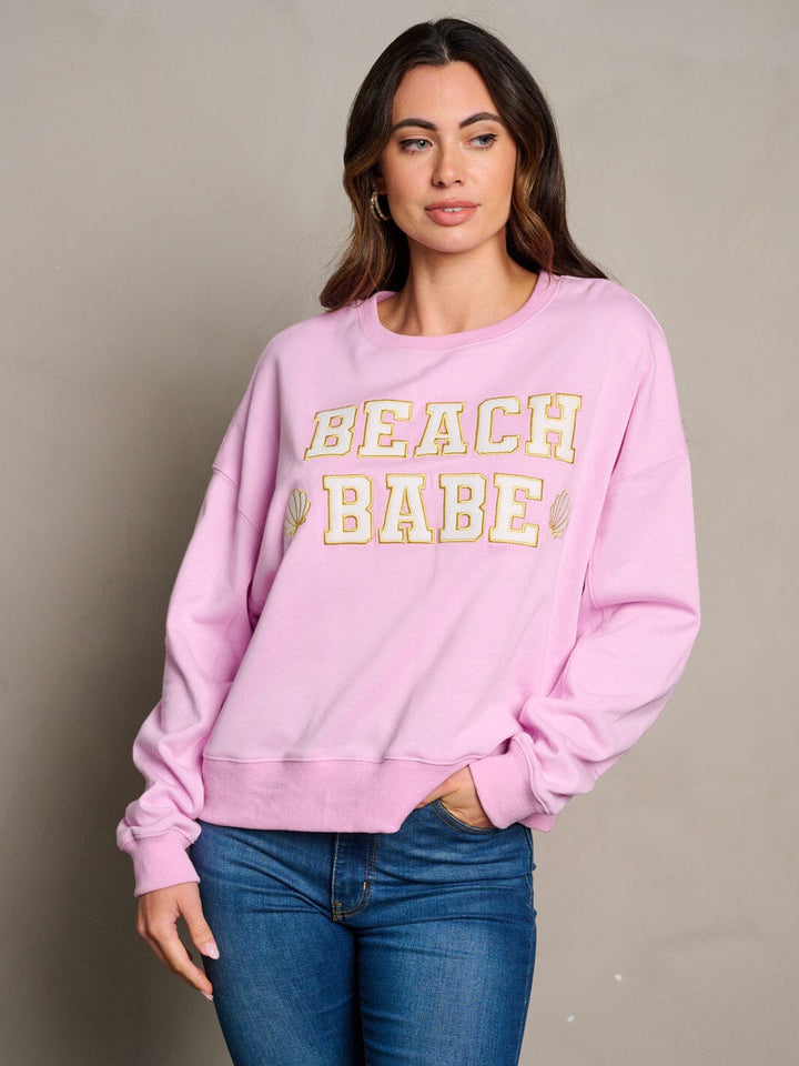 WOMEN'S LONG SLEEVE BEACH BABE PULLOVER SWEATER