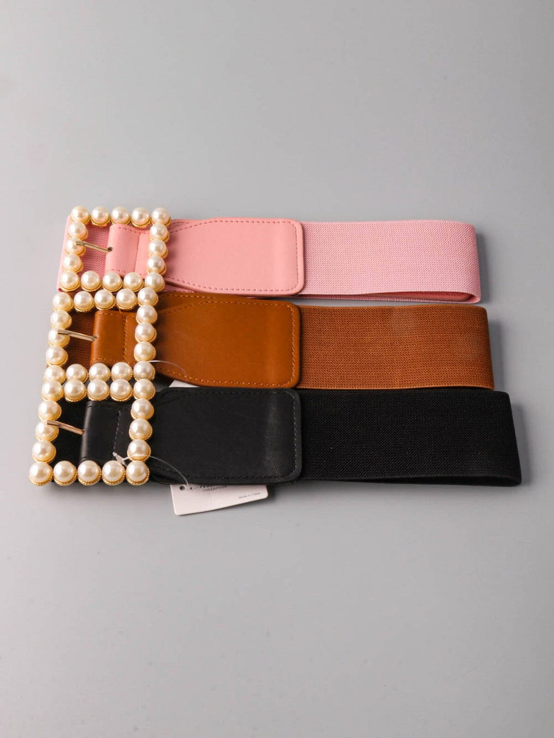 WOMEN'S ASSORTED COLORS PEAR BUCKLE DETAILED WAIST BELT