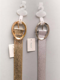 FASHION ASSORTED COLORS BUCKLE DETAILED WAIST BELT