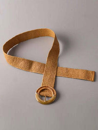 FASHION ASSORTED COLORS SMALL ROUND BUCKLE WAIST BELT