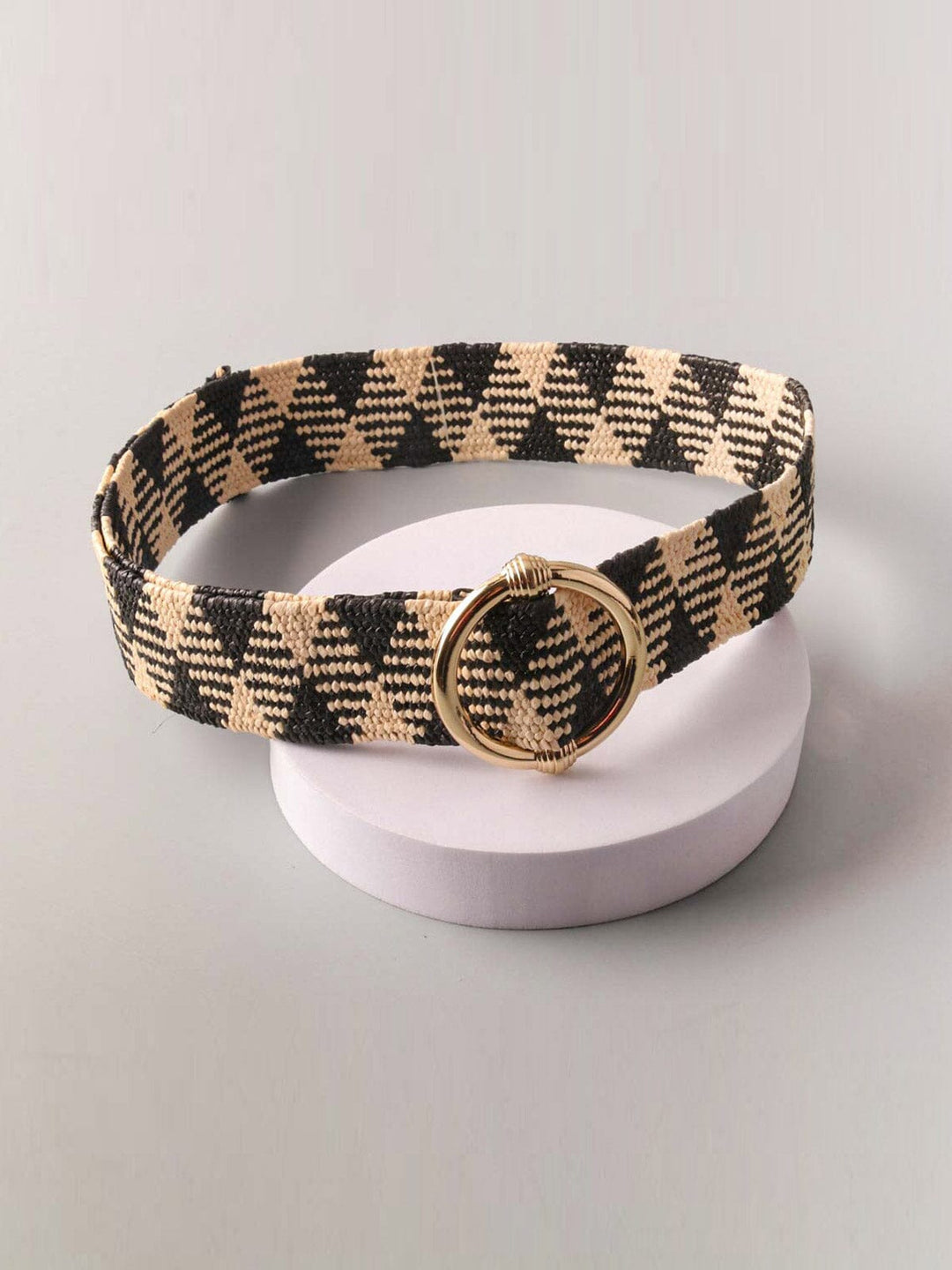 WOMEN'S MULTI PRINT BUCKLE DETAILED WAIST BELT