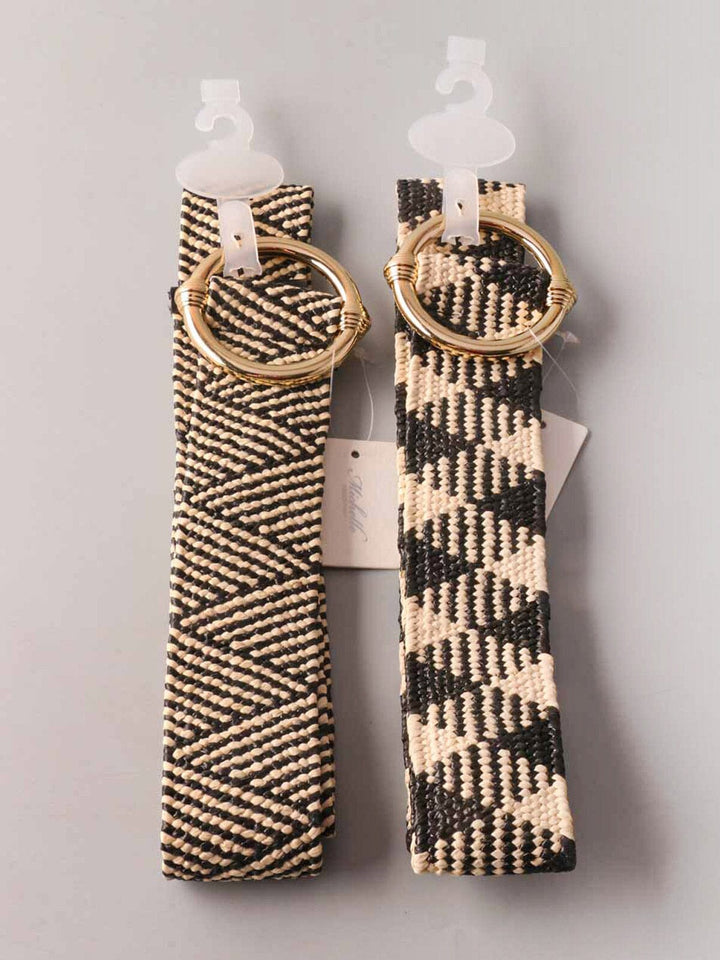 WOMEN'S MULTI PRINT BUCKLE DETAILED WAIST BELT