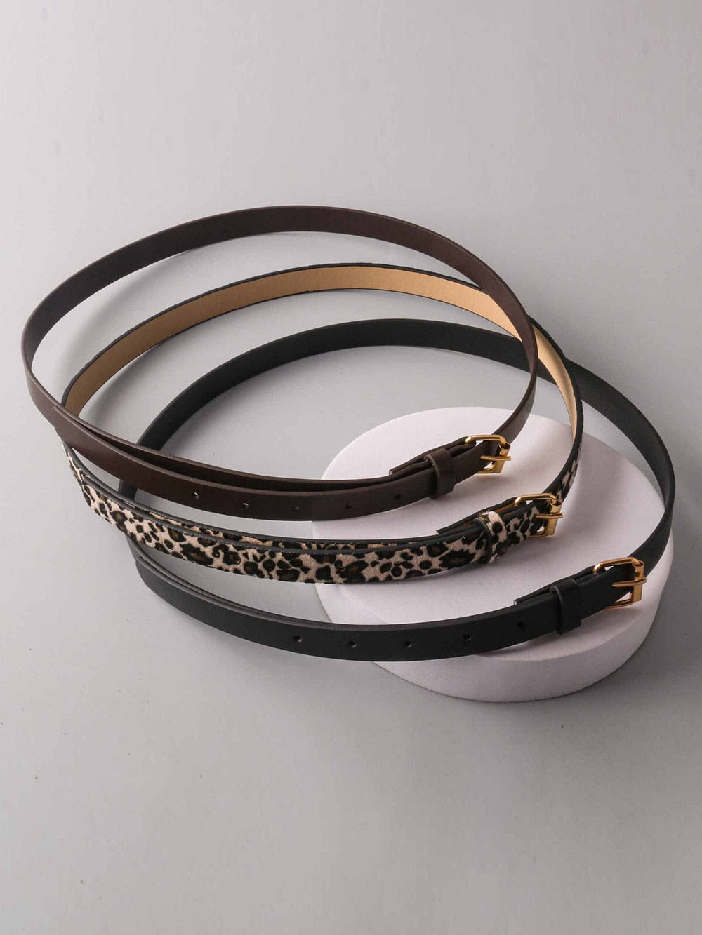 FASHION ASSORTED COLORS BUCKLE WAIST BELT