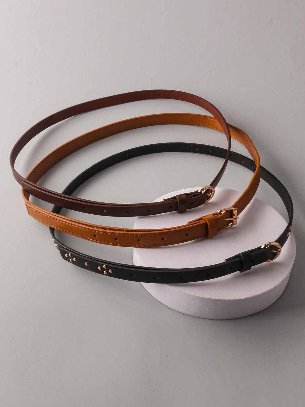 FASHION ASSORTED COLORS BUCKLE WAIST BELT