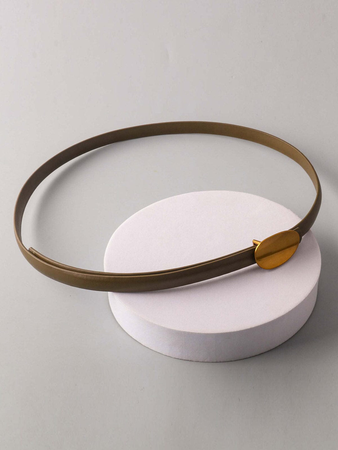 FASHION OLIVE GOLD BUCKLE WAIST BELT