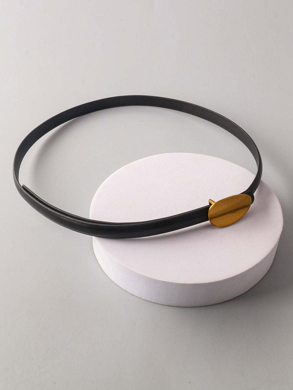 FASHION BLACK GOLD BUCKLE WAIST BELT