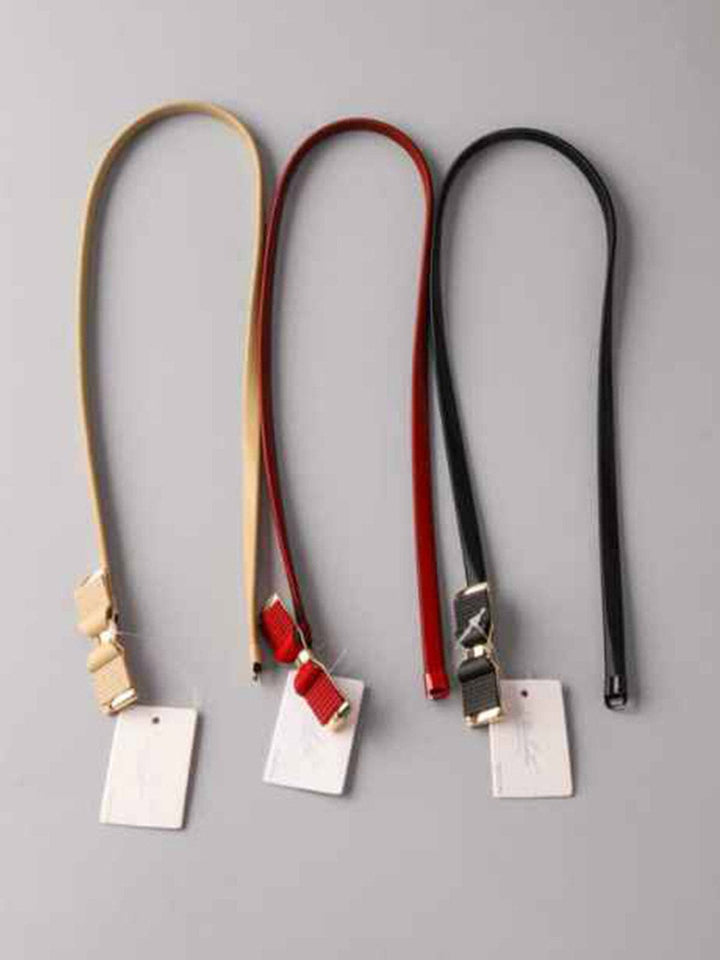FASHION ASSORTED COLORS SMALL BOW BUCKLE WAIST BELT