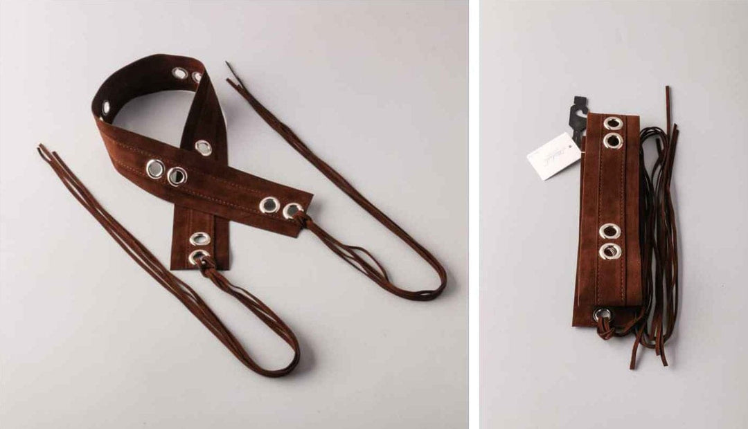 FASHION KEY HOLE DETAILED WAIST BELT